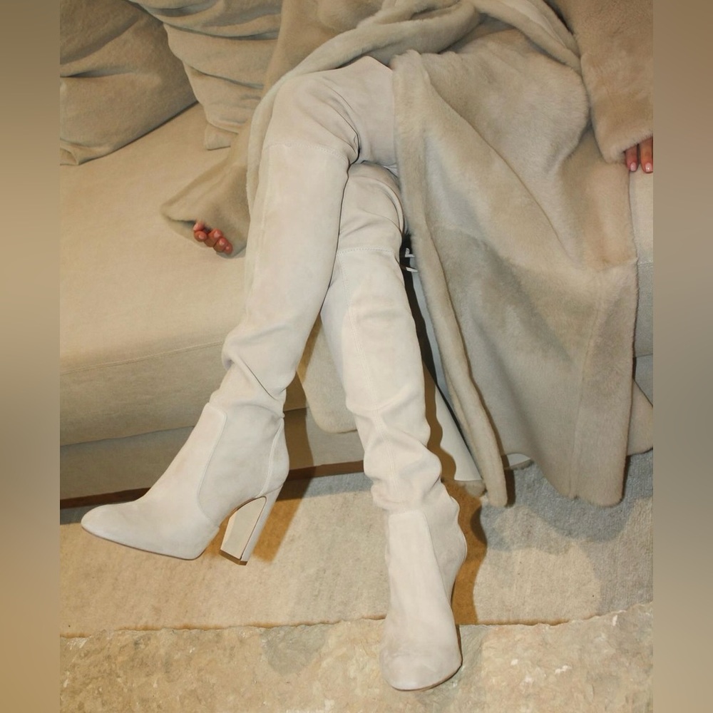 Mango suede over the knee boots